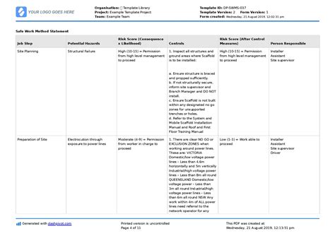 Scaffolding Safe Work Method Statement Free Scaffolding Swms