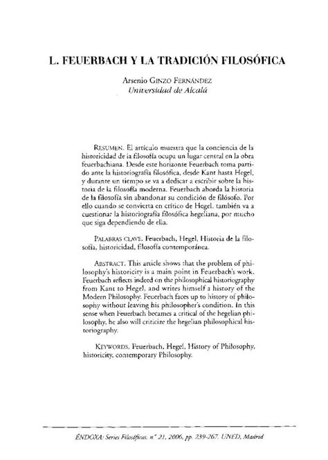 PDF L Feuerbach y la Tradición Filosóficaiesdi org BibliotecaPublica