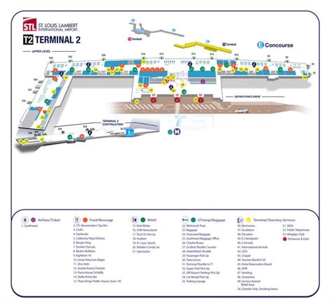 Lambert-St. Louis Airport(STL) Terminal Maps, Shops, Restaurants, Food ...