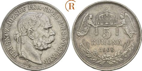 Ungarn 5 Korona 1908 Franz Joseph I 1848 1916 Ss MA Shops