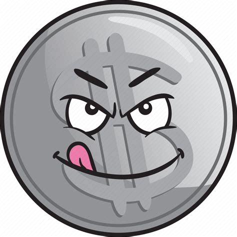 Bullion, cartoon, coin, emoji, silver, smiley icon - Download on Iconfinder