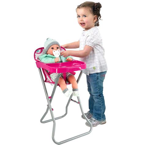 Baby Doll Pink Cot And Highchair Set For Dolls Up To 20 Inches