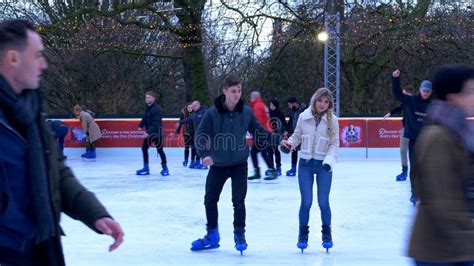 Ice Rink at Winter Wonderland Christmas Market in London - LONDON, ENGLAND - DECEMBER 11, 2019 ...