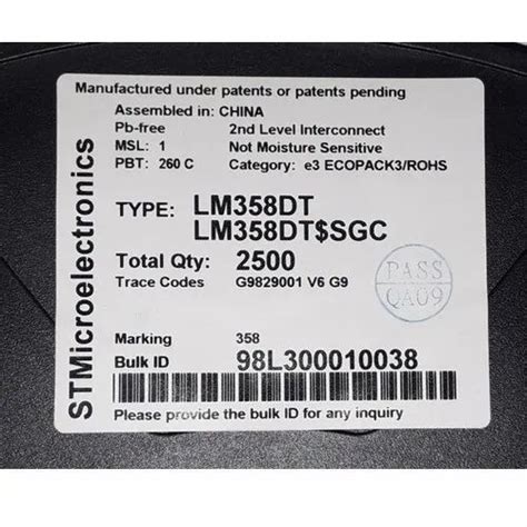 LM358DT ST Operational Amplifiers at Rs 12 | आपरेशनल एम्पलीफायर in ...