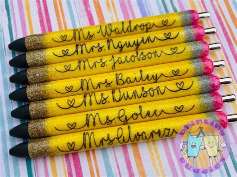 Glitter Pencil Gel Pen Papermate Inkjoy School Teacher Etsy