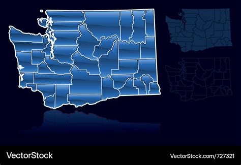 Counties of washington Royalty Free Vector Image