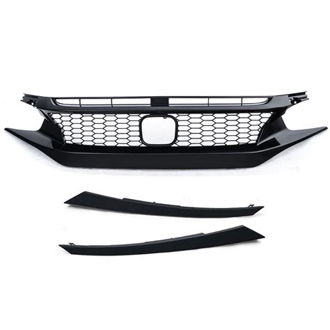 G Plus Front Bumper Hood Honeycomb Grille Grill W Eyebrow Fit For 2019