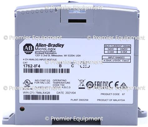 Allen Bradley Ow A Micrologix Point Vac Vdc Relay Module