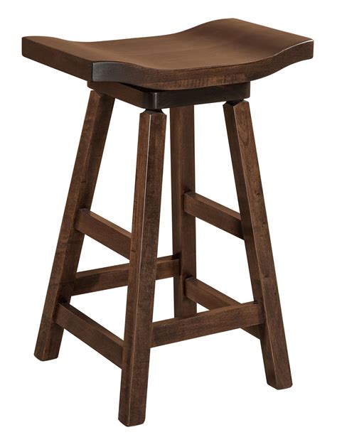 Hardwood Saddle Seat Stool From Dutchcrafters Amish Furniture