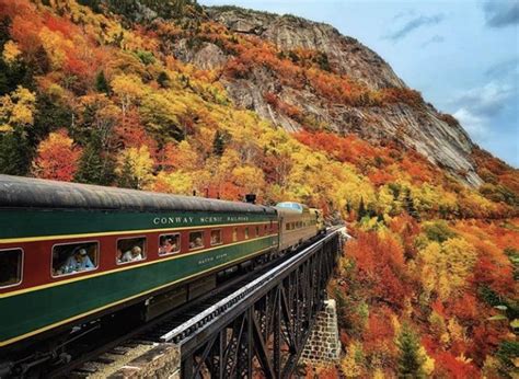 Conway Scenic Railroad Crossing The Frankenstein Trestle New Hampshire