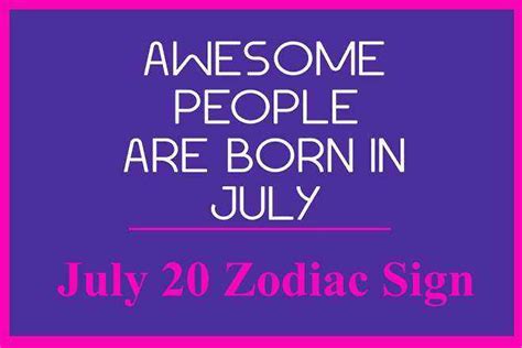 July 20 Zodiac Sign, July 20th Zodiac, Personality, Love, Compatibility ...