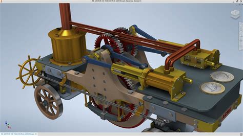 Autodesk Inventor Maqueta De Un Motor De Tracci N A Vapor Youtube