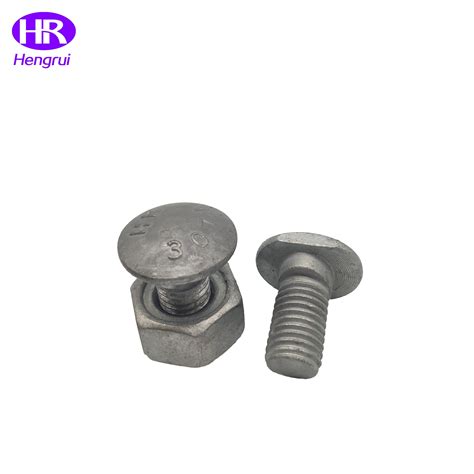 Highway Guardrail Fastener ASTM A307A HDG Carbon Steel Guardrail Bolt