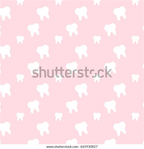 Vector Dental Seamless Pattern White Teeth Stock Vector Royalty Free