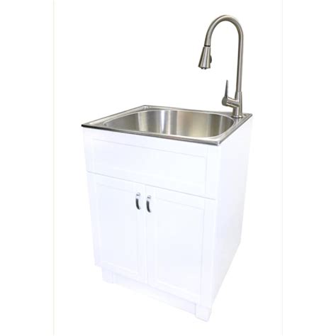 Shop Transform 25 In X 22 In White Cabinet Freestanding Stainless Steel