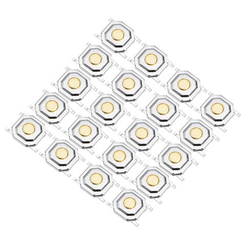 Uxcell 20PCS 5x5x1 5mm Momentary Panel PCB SMD SMT Mount 4P Push Button