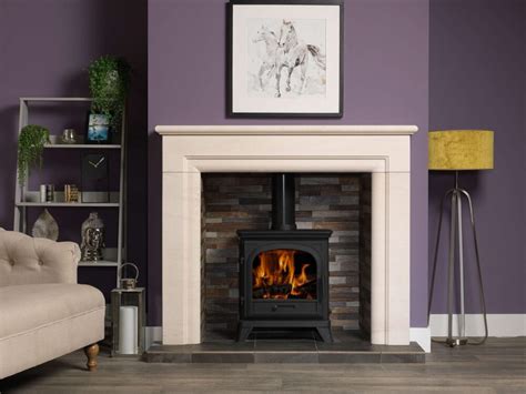 Penman Monza 54 Portuguese Limestone Flames Fireplaces