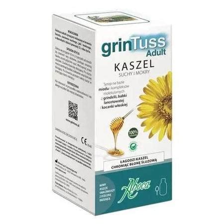 GrinTuss Syrop dla dorosłych 128 g Ból Ból gardła i chrypka ZDROWIE