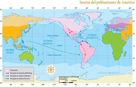 Mapa Teorias de Poblamiento de America