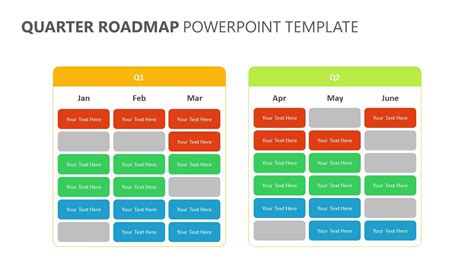 Quarterly Roadmap Template Ppt Vpkja