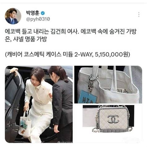 김건희 에코백 속 샤넬백野 정치인 망신與 떴다방이냐 네이트 뉴스