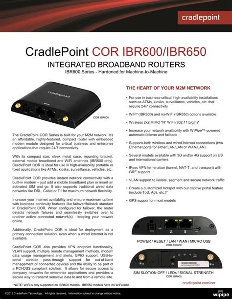 CradlePoint COR IBR600/IBR650