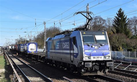 RTB CARGO GmbH Düren D mit der Railpool Lok 186 297 8 NVR Nummer