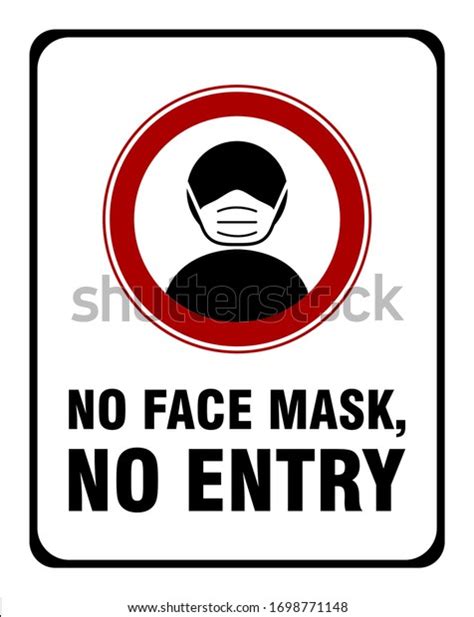 No Face Mask No Entry Policy Stock Vector Royalty Free