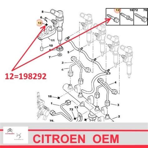 ŚRUBA MOCOWANIA WTRYSKIWACZA CITROEN PEUGEOT 2 0 HDI 99 198292 za 24