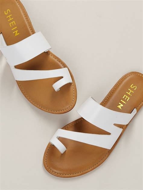 Venta Sandalias Blancas Planas En Stock