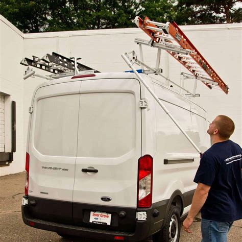 Ergorack Double Side Drop Down Ladder Rack Ford Transit 2015 Present