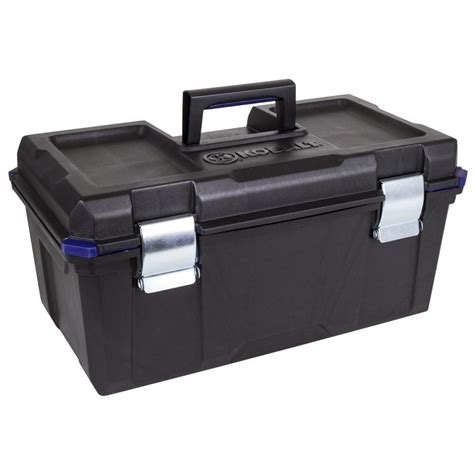Shop Kobalt Zerust 22-in Plastic Lockable Tool Box (Black) at Lowes.com