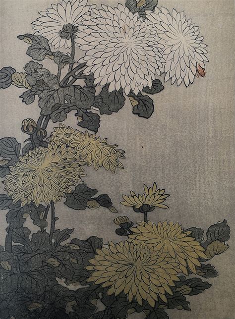 喜多川歌磨 《菊花》日本浮世绘芝然斋苏绣艺术品