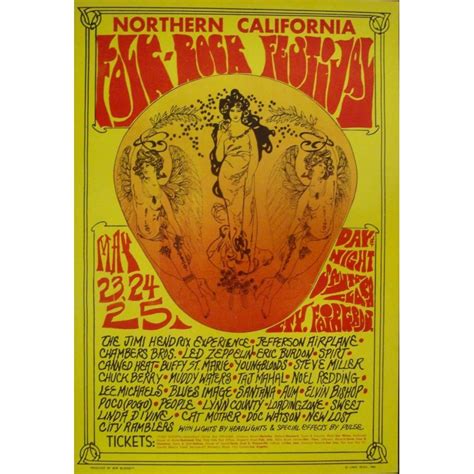 Northern California Folk Rock Festival 1969 Concert Poster