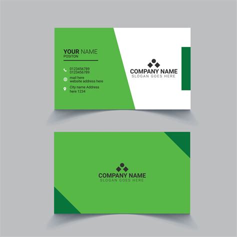 Green business card design 9733488 Vector Art at Vecteezy