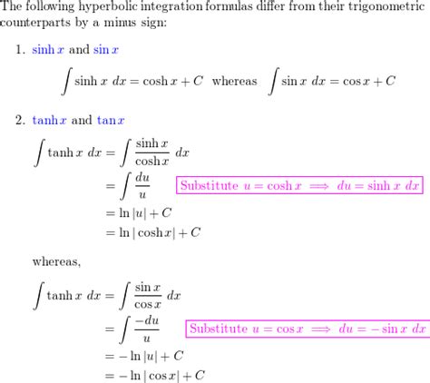 Trigonometric Integral Formulas