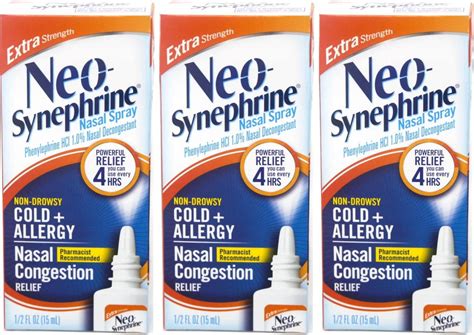 Neo Synephrine Nasal Spray Extra Strength Formula Oz Pack Of