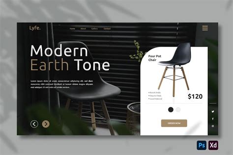 Furniture E Commerce Hero Header Websites Ux And Ui Kits Ft Web