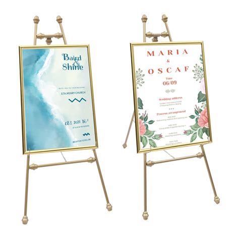 Buy Easel Stand 2Pack Floor Easel Stand for Wedding Adjustable ...