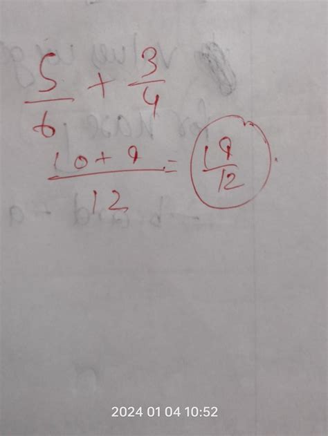 Find The Sum Of 5 6and 3 4