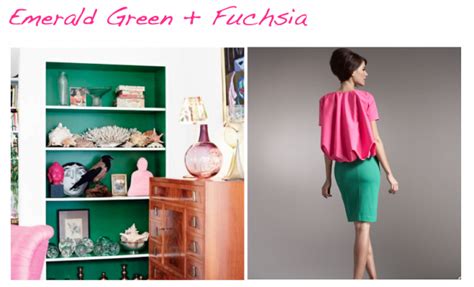 Color Combo Of The Day Hot Pink Emerald Green Nicole Cohen