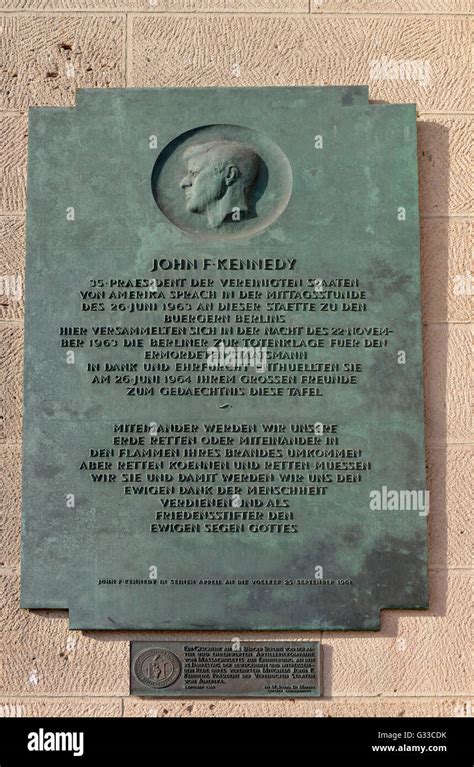 Gedenktafel Kennedy Schoeneberger Rathaus Sch Neberg Berlin