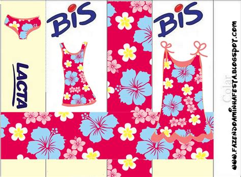 Chá de Lingerie ou Festa do Pijana Havaiana Kit Completo molduras para convites rótulos