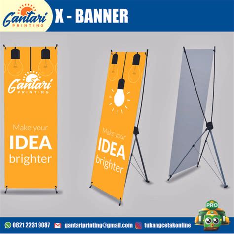 Jual X Banner 60 X 160 Cm Albatros Cetak Print GLOSSY DOFF Jakarta