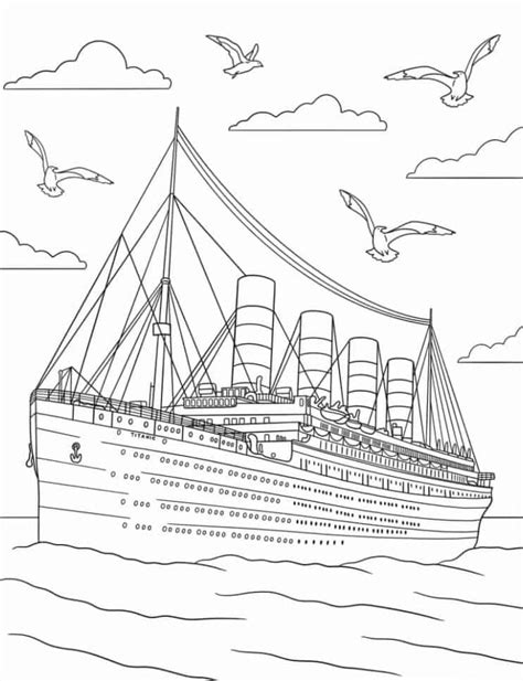 Titanic Coloring Page