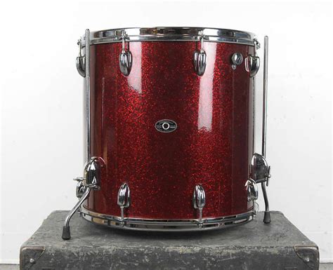 1970s Slingerland 16x16 Sparkling Red Pearl Floor Tom Reverb