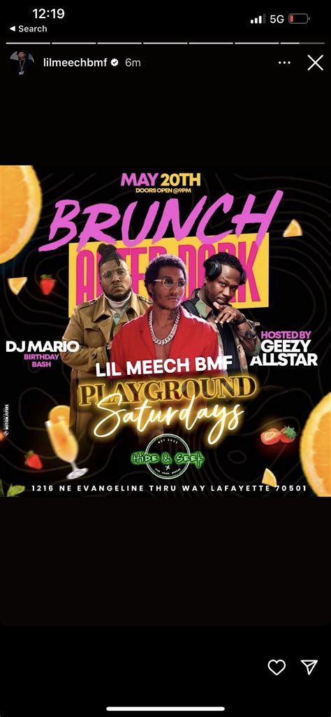 Brunch After Dark Hosted By Lil Meech Bmf Dj Mario Birthday Bash Shisha Lounge And Grill