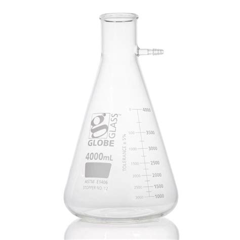 Globe Glass™ Filter Flasks Dual Graduations Labsource