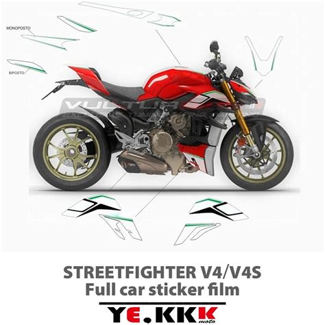 For Ducati Streetfighter V4v4s Full Car Sticker Film Three Color