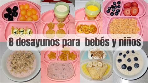 8 IDEAS DESAYUNOS PARA BEBÉS Y NIÑOS A PARTIR DE 1 AÑO FÁCIL Y RAPIDO